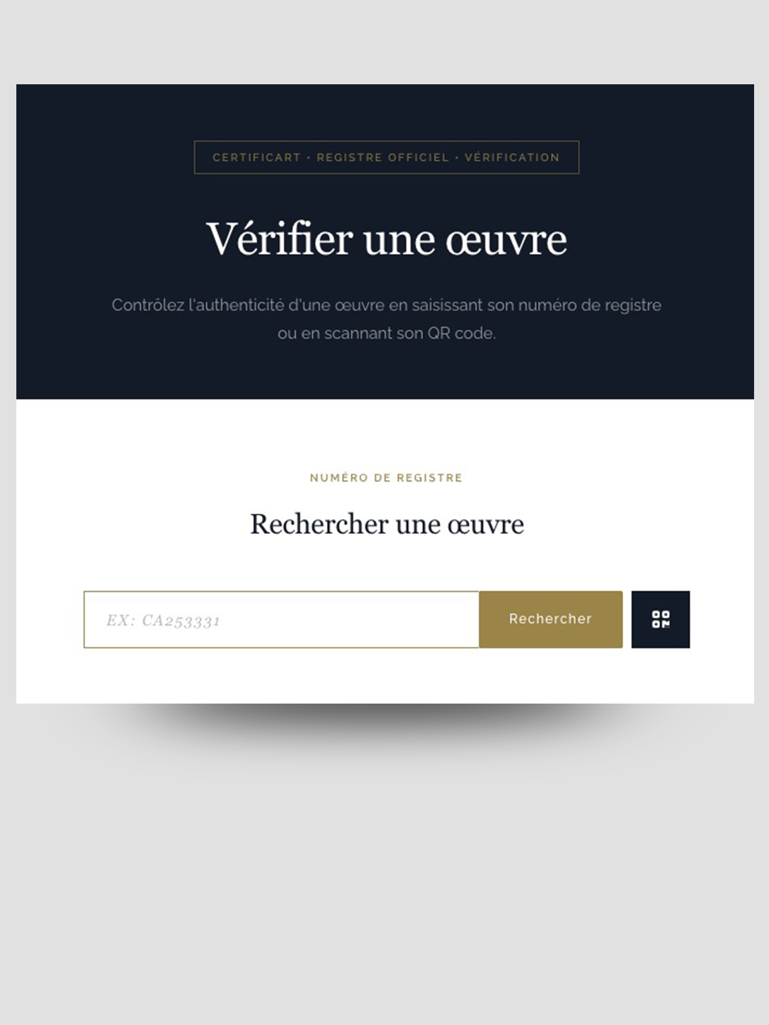 Vérification hologramme Certificart