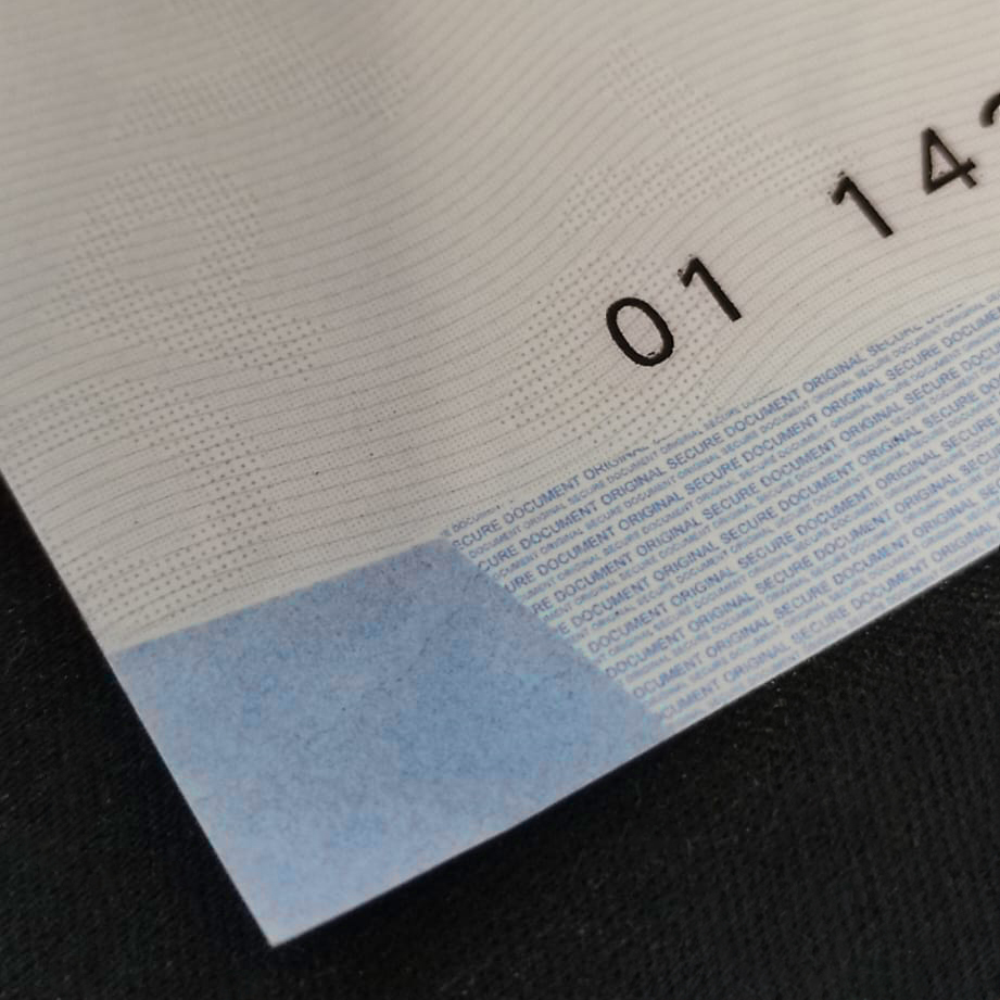 Papier sécurisé 1